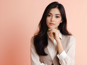 亚洲美丽轻商务穿搭美女图片